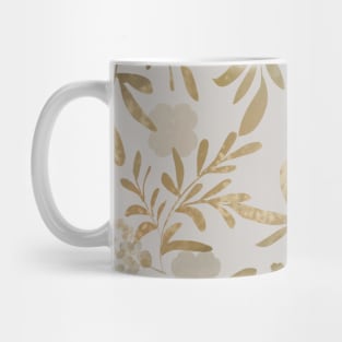 Lakeside garden, watercolor earth tones, grey Mug